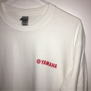 Yamaha XTO Offshore V8 Long sleeve White T Shirt Size Medium Front Back Graphic